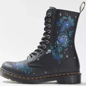 Dr. Martens 1490 Celestial Mystic Floral Mid-Calf Leather Combat Boots